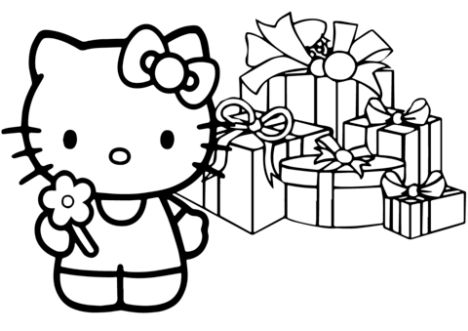 Hello Kitty Christmas Coloring Pages - Part 3